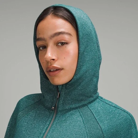 NWT Lululemon Sparkly Green Half-Zip Scuba Hoodie in Spark Special Edition XS/S - Picture 5 of 8